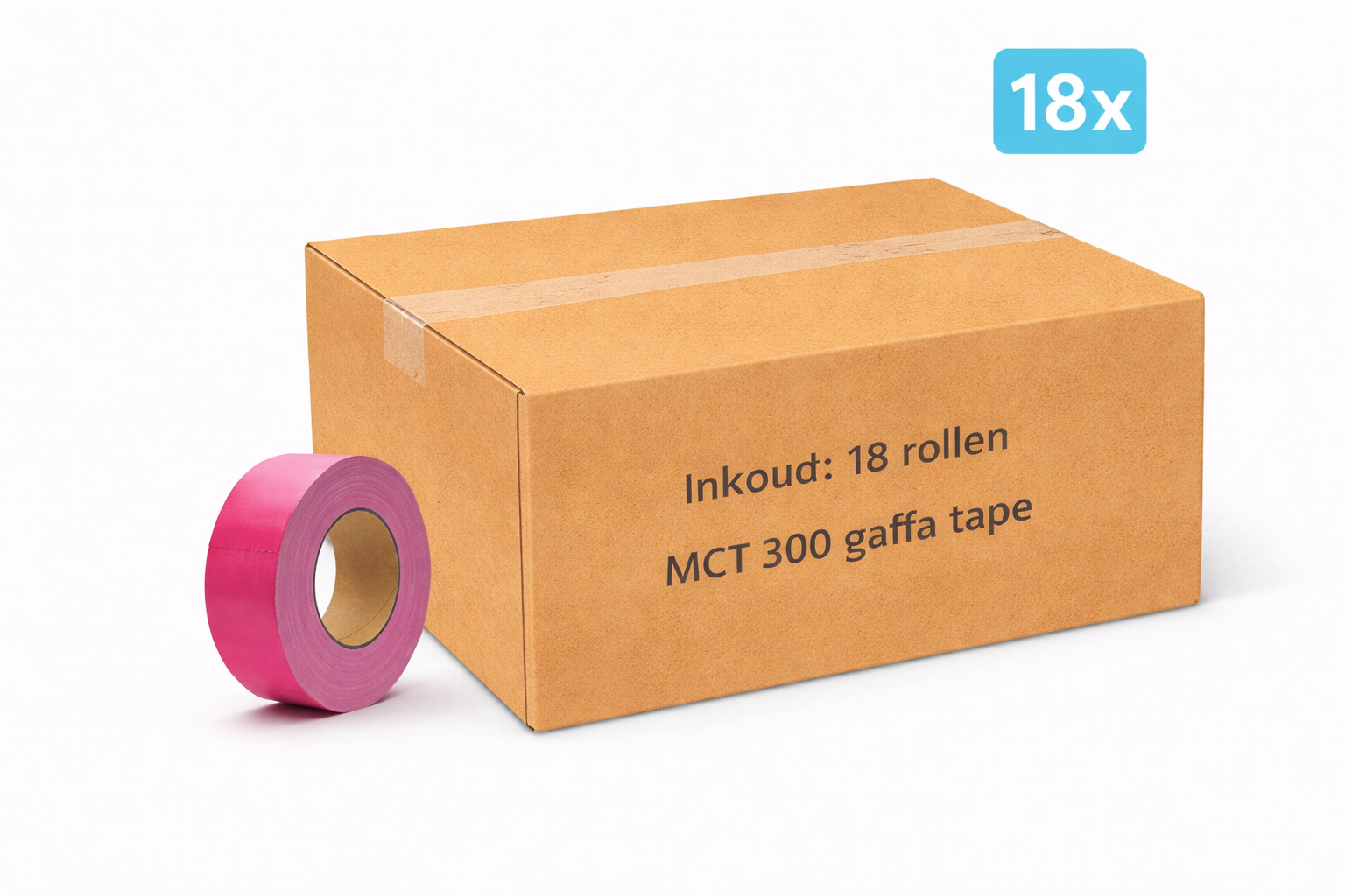 18x MegaTape MCT 300 · Gaffa tape · 50 mm · rose · rol 50m