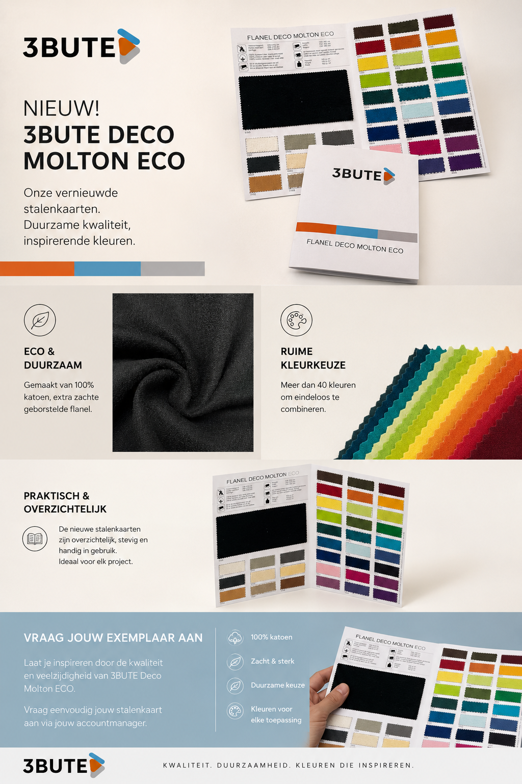 Color sample card · premium flannel