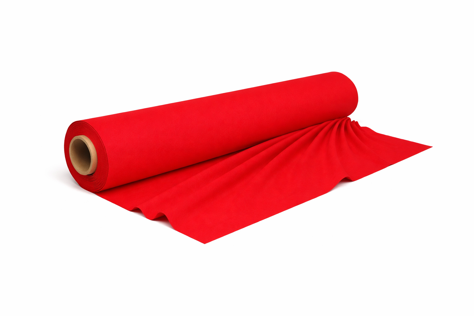 kleurstaal van brandwerend Flanel 260 cm signaalrood (3300) rol 50m voor events, theater en beurzen