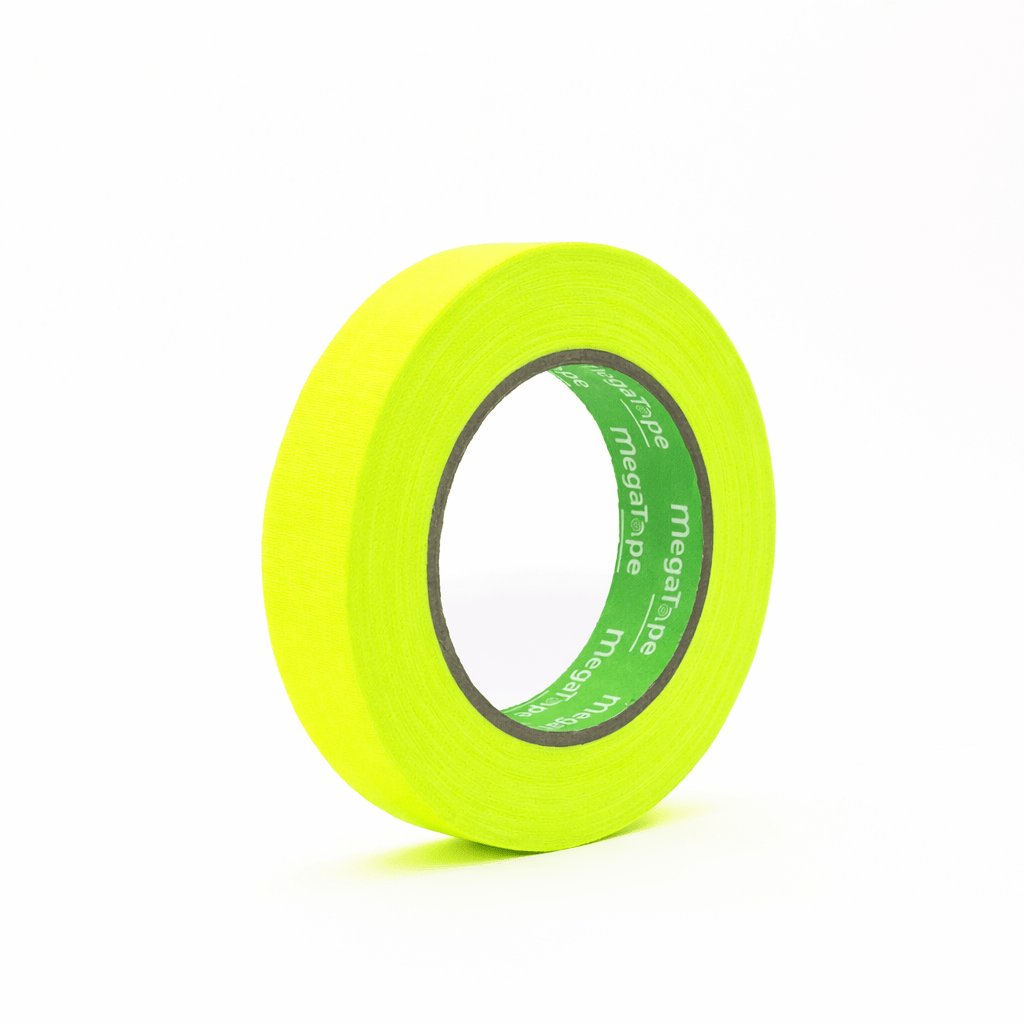 MegaTape UT120 · beschrijfbare · fluor gaffa tape · 25 mm x 25 m · Geel - Megatape UT120 - 3BUTE
