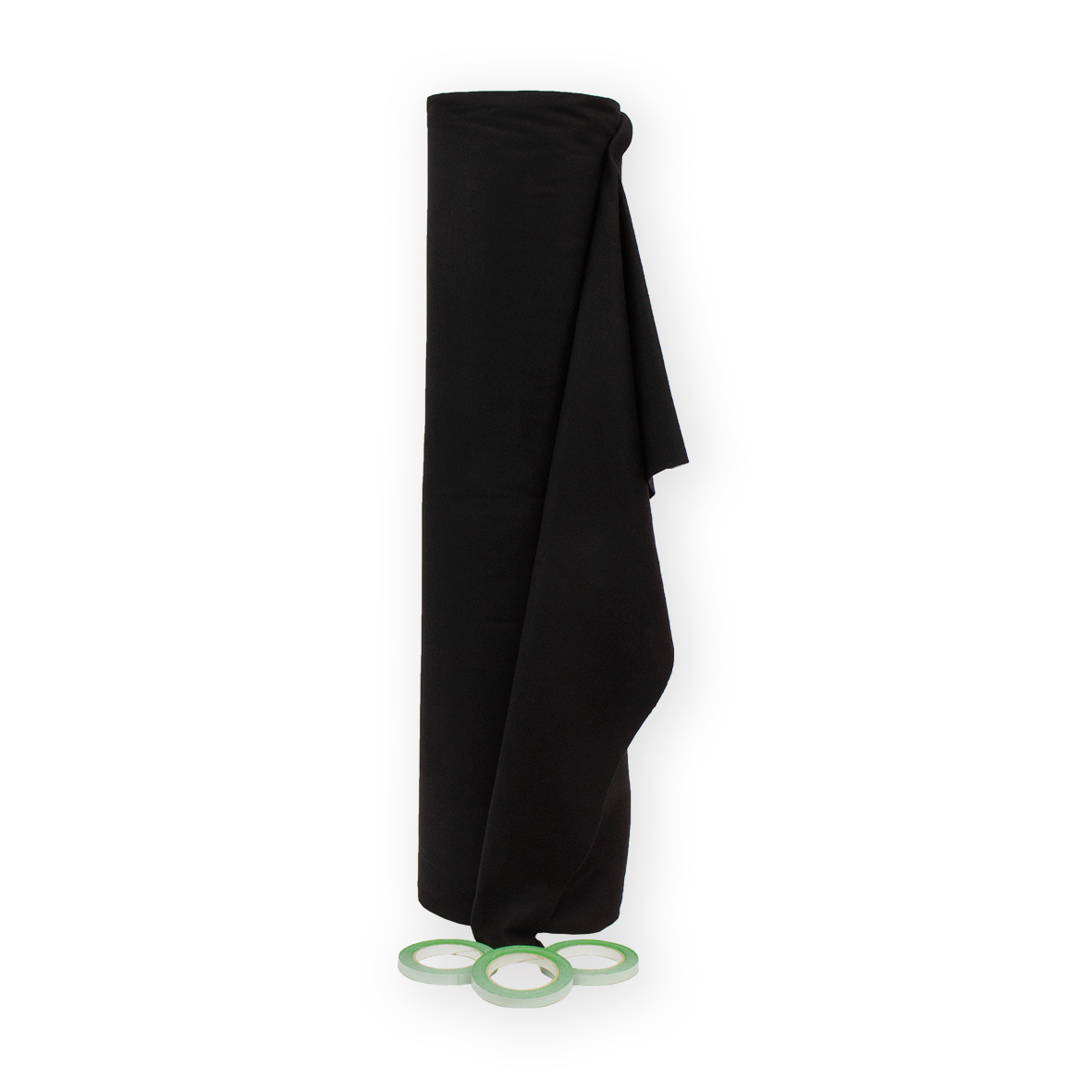 brandwerend Precut flanel 100 cm zwart (9300) rol 60m voor events, theater en beurzen