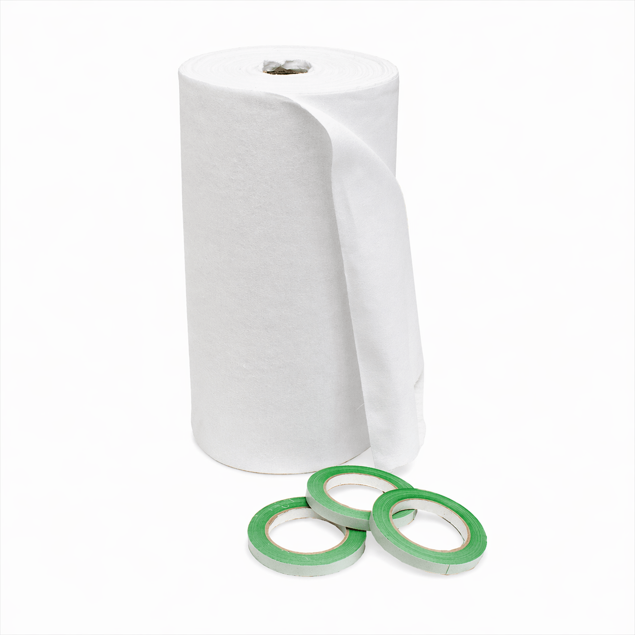 Premium flanel · 40 cm · wit (0301) · rol 30m · met tape - Pre - cut flanel - 3BUTE