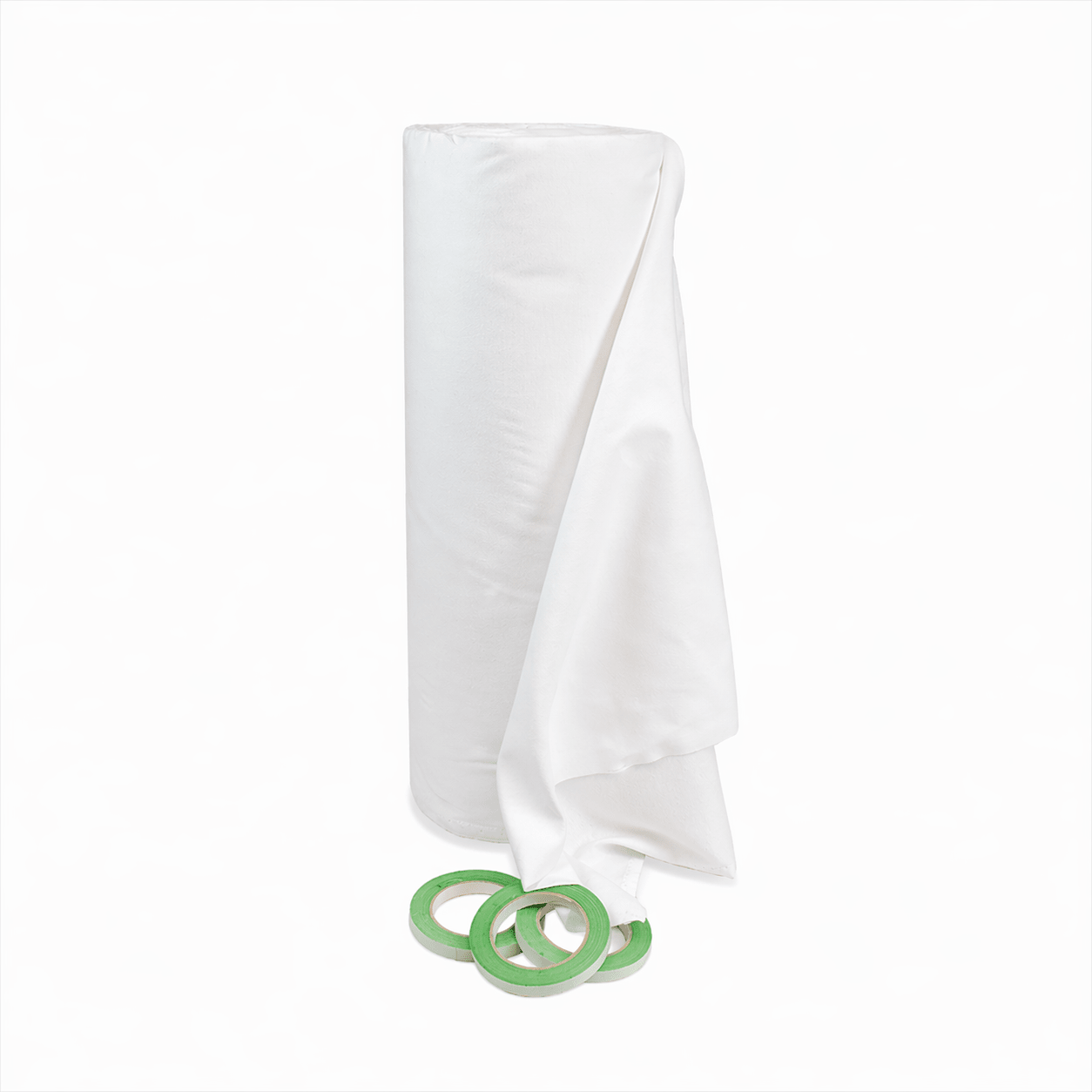 Premium flanel · 60 cm · wit (0301) · rol 30m · met tape - Pre - cut flanel - 3BUTE