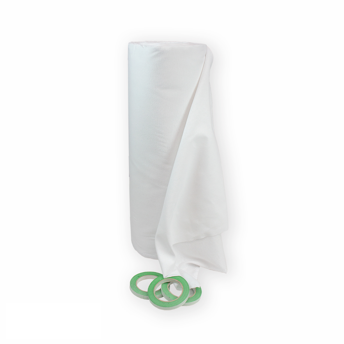 brandwerend Precut flanel 60 cm wit (0301) rol 60m voor events, theater en beurzen