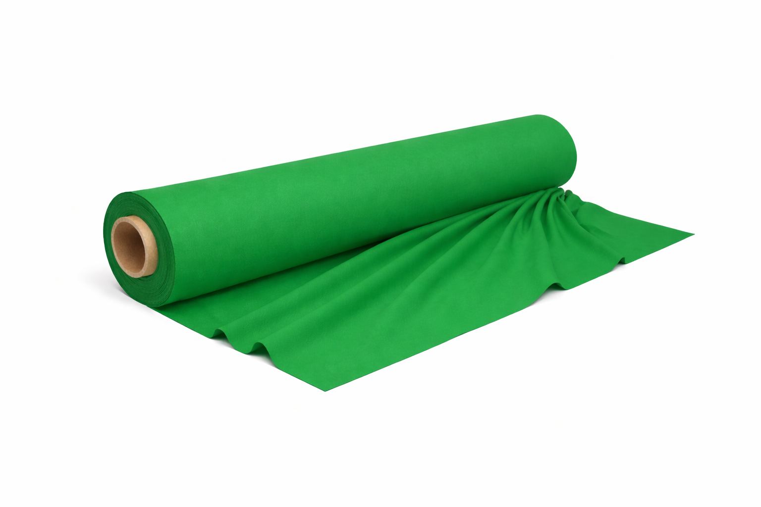 kleurstaal van brandwerend Flanel 260 cm groen (6600) rol 50m voor events, theater en beurzen