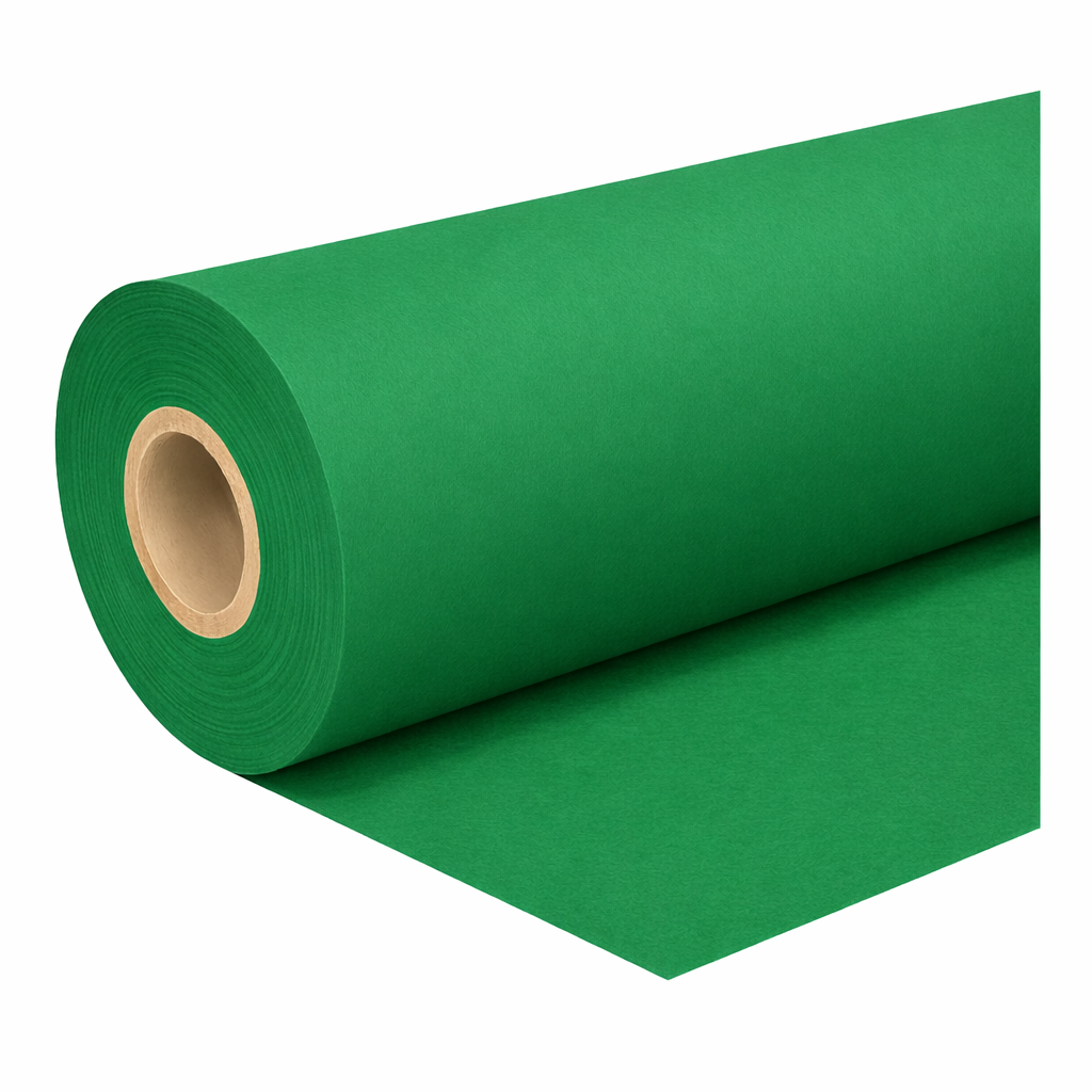 brandwerend Flanel 260 cm groen (6600) rol 50m voor events, theater en beurzen