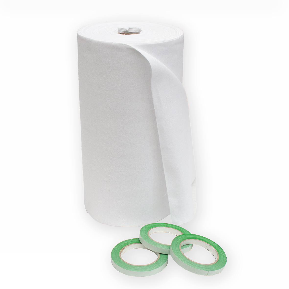 brandwerend Precut flanel 40 cm wit (0301) rol 60m voor events, theater en beurzen